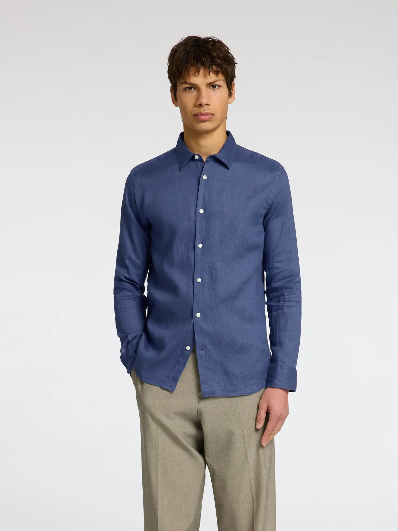 Selected - Slhregkylian- Linen Shirt Ls Classic Noos