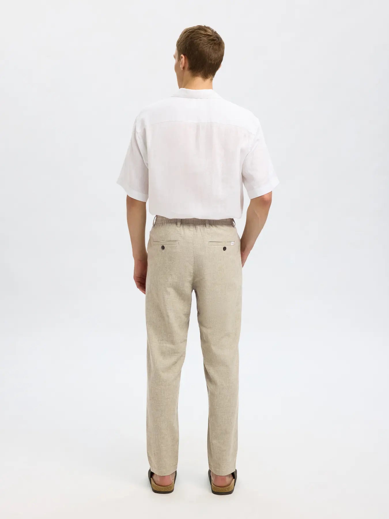 Selected - SLH172-slimtape brody linen pant noos