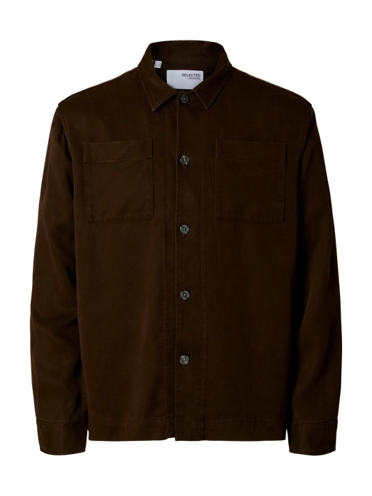 SELECTED - SLHREGMIO TENCEL OVERSHIRT
