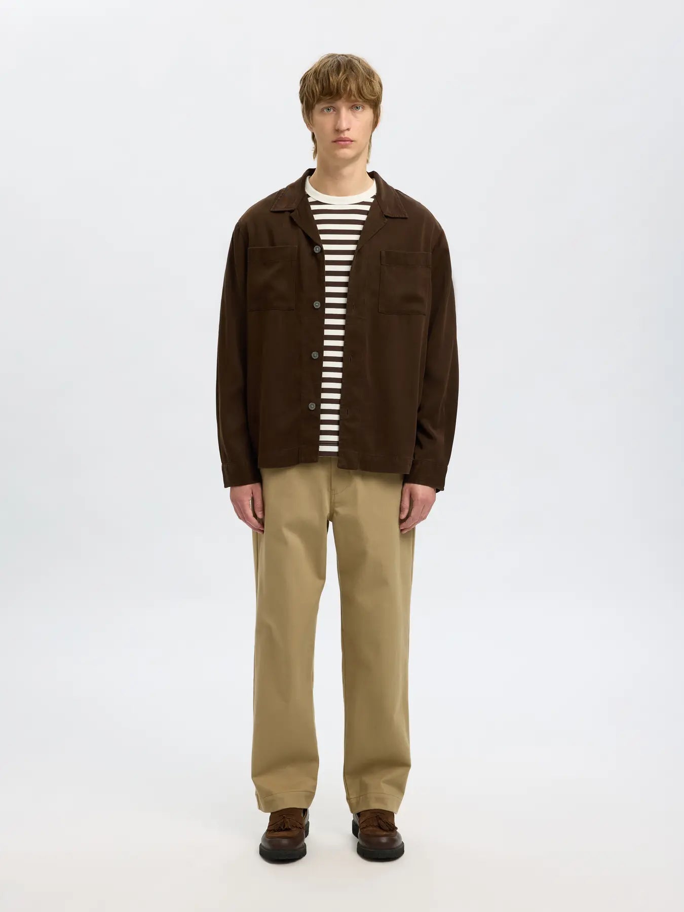 SELECTED - SLHREGMIO TENCEL OVERSHIRT