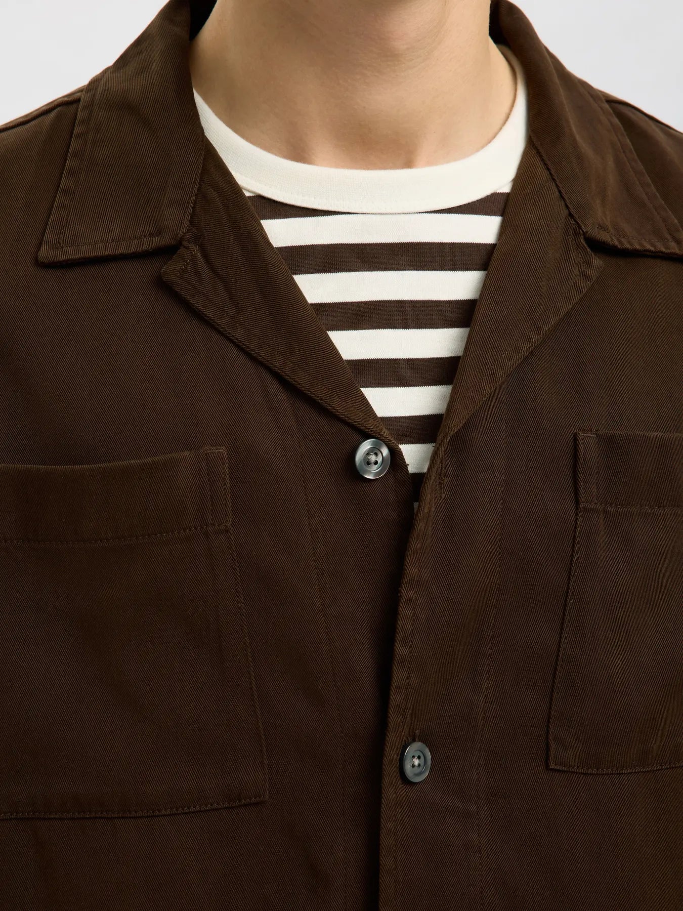 SELECTED - SLHREGMIO TENCEL OVERSHIRT