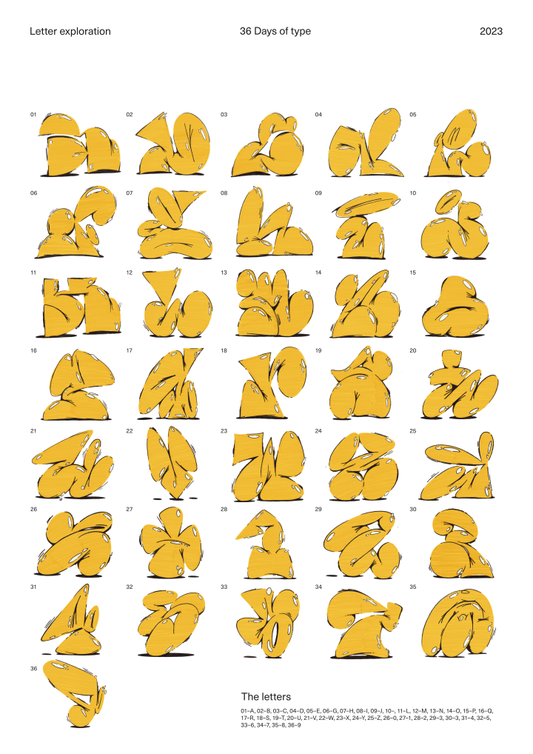 POSTER - Jimmy Stolpe "Alphabet 23" JS2