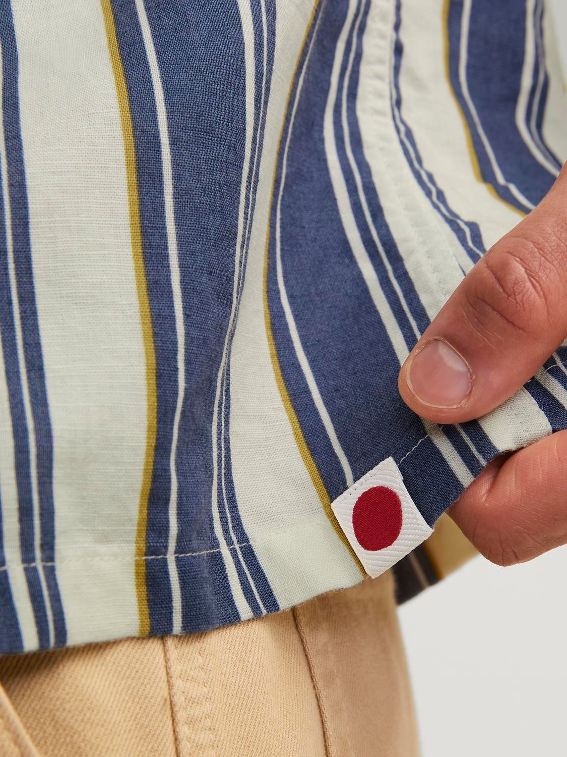 RDDCAIN LINEN RESORT SHIRT STRIPE S/S SN
