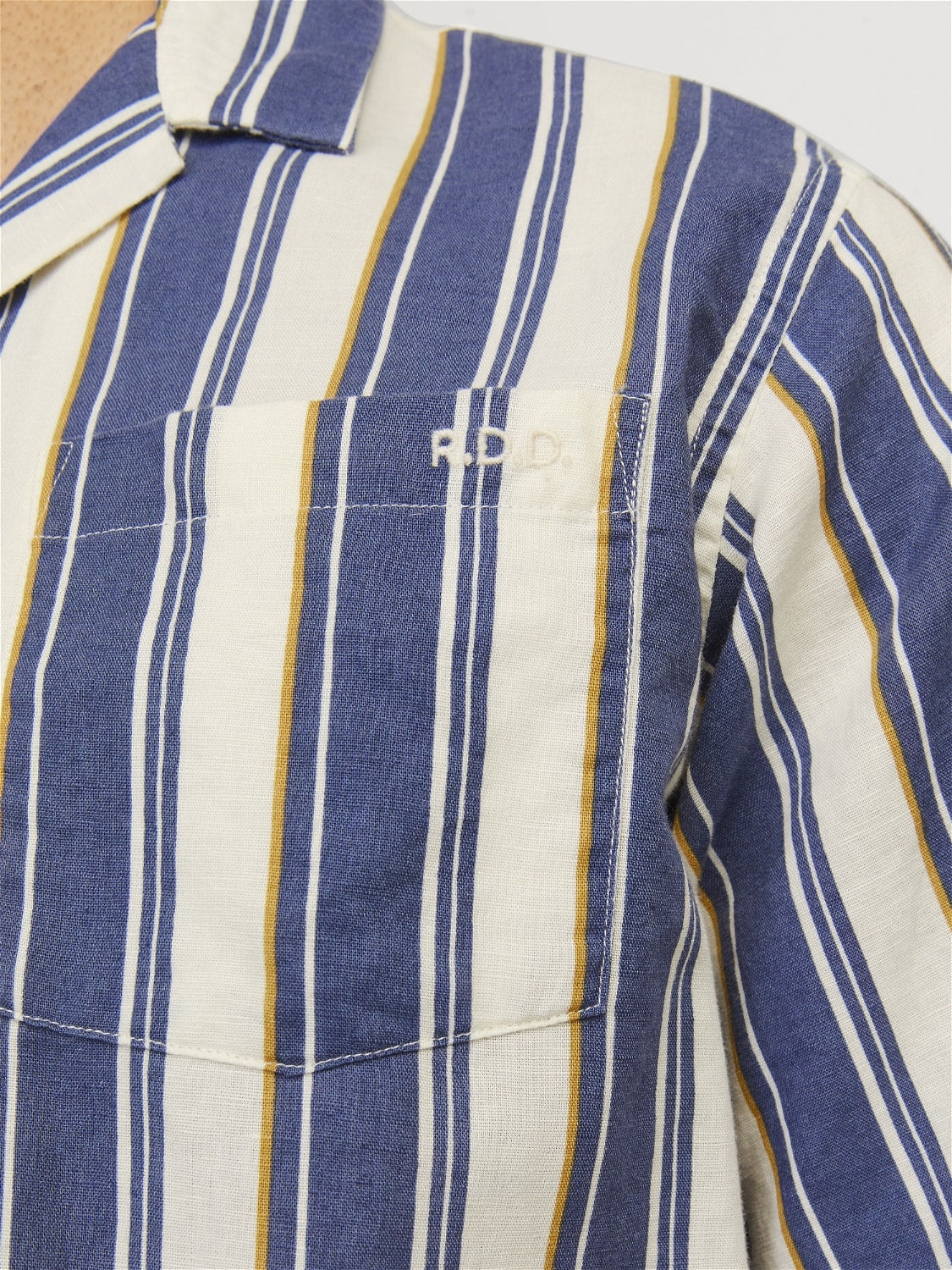 RDDCAIN LINEN RESORT SHIRT STRIPE S/S SN