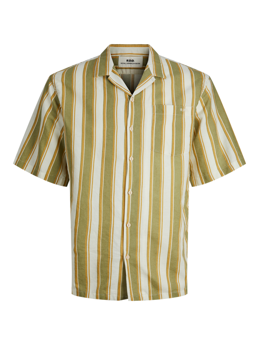 RDD - CAIN LINEN RESORT SHIRT STRIPE S/S SN
