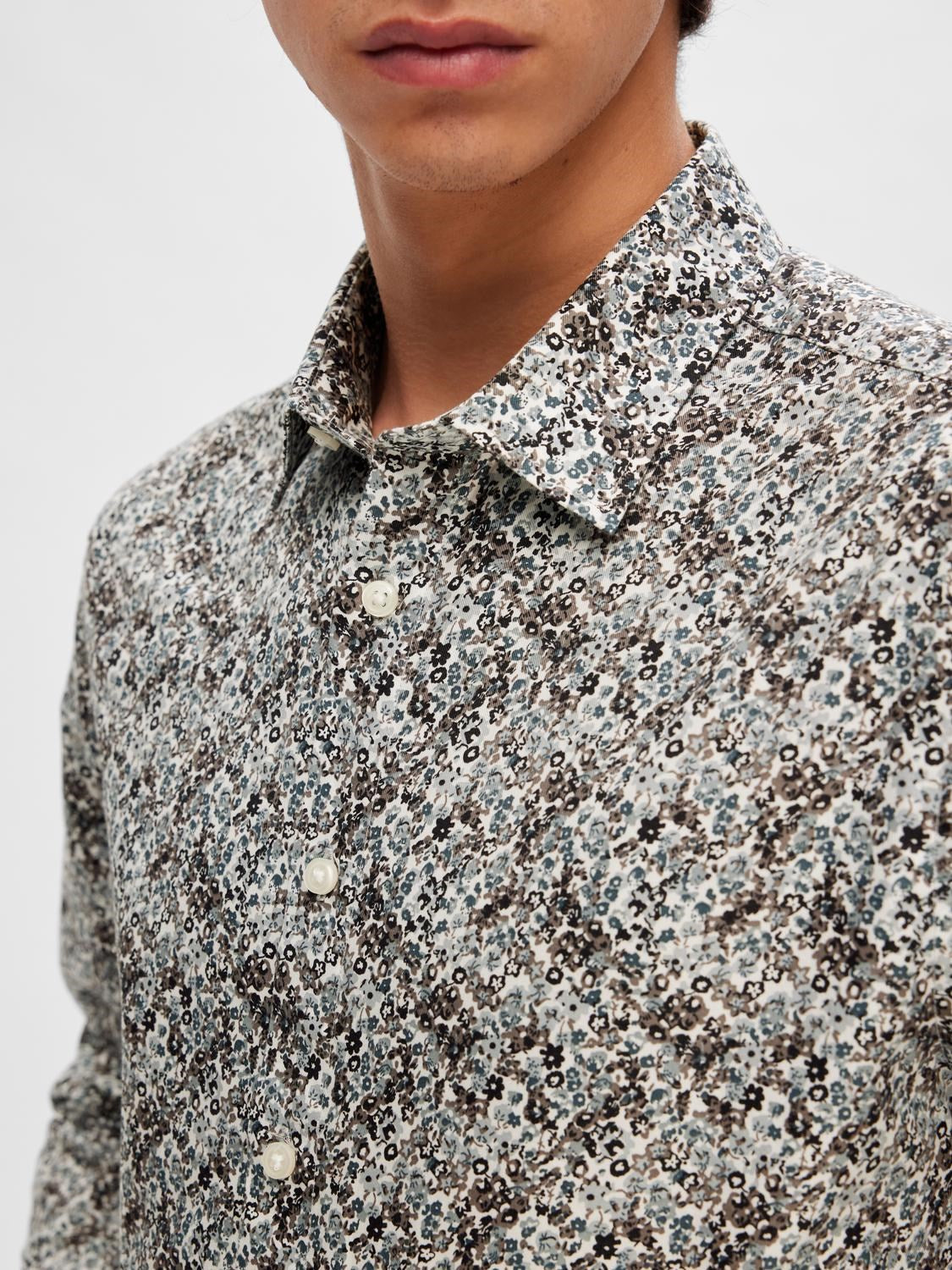 Slhslimethan Aop Shirt Ls Noos