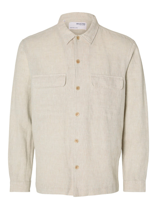 SLH MADS LINNEN OVERSHIRT