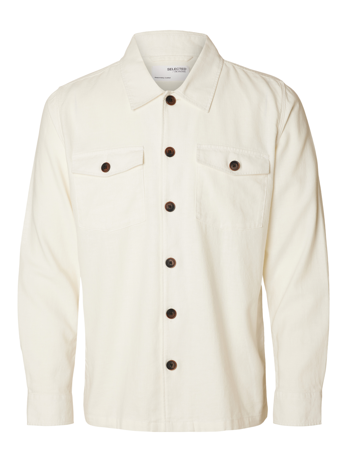 SLH Brody Linen Overshirt Cloud Dancer