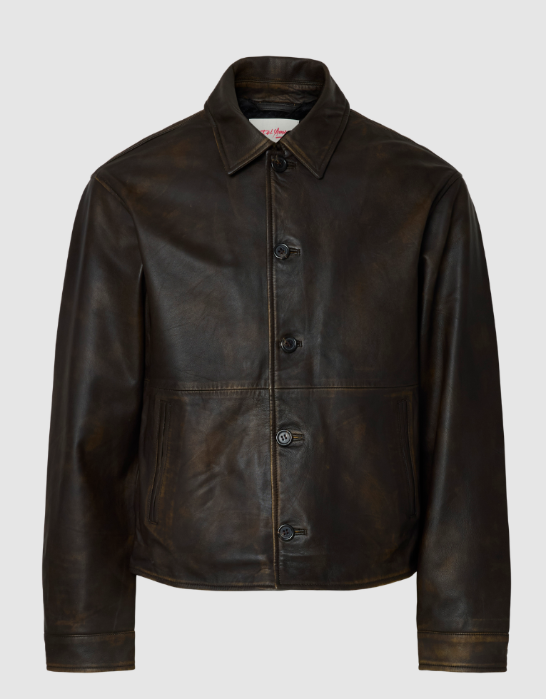 Selected - slhmorgan hotel amour leather blouson - outerwear