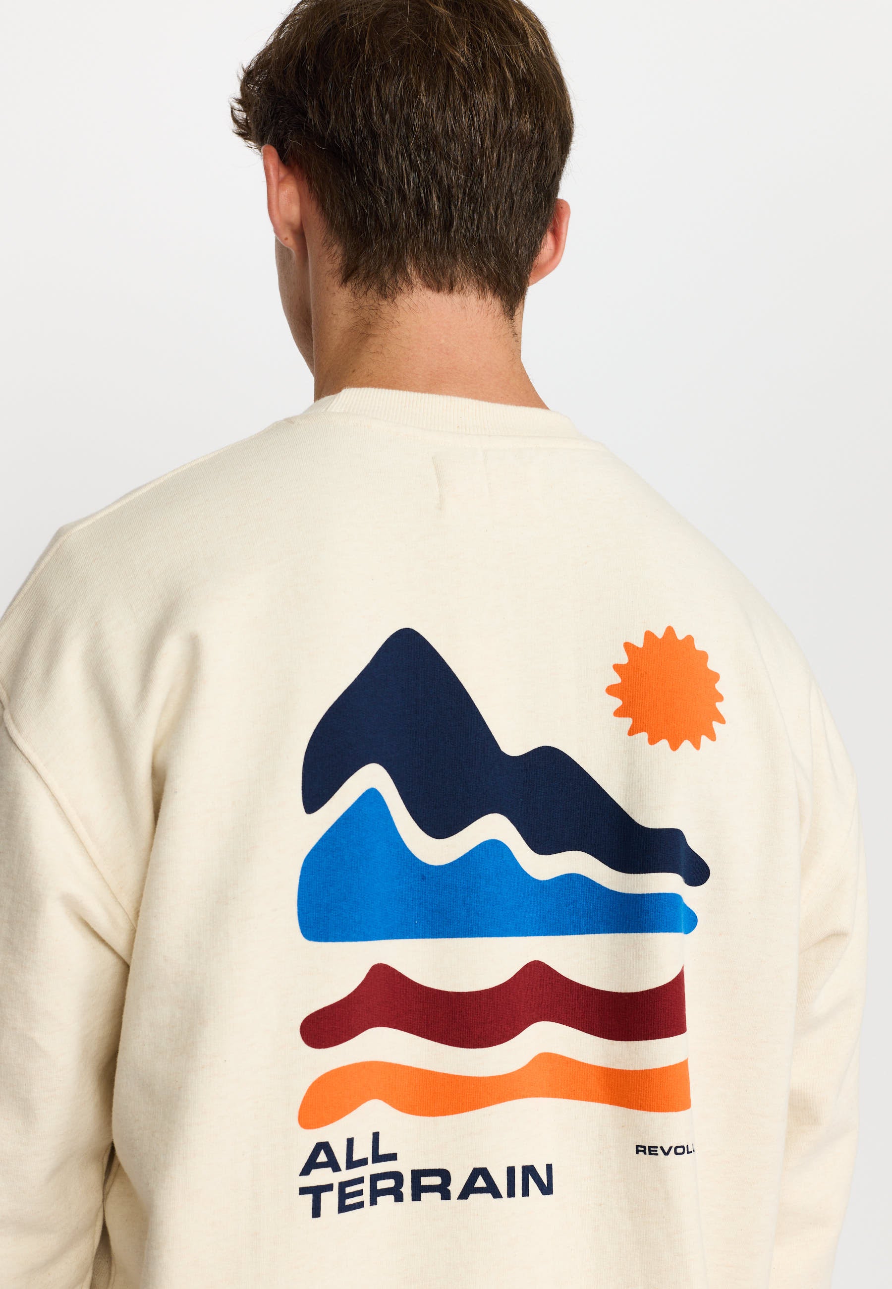 REVOLUTION - Printed Crewneck 2812 TER - TOP