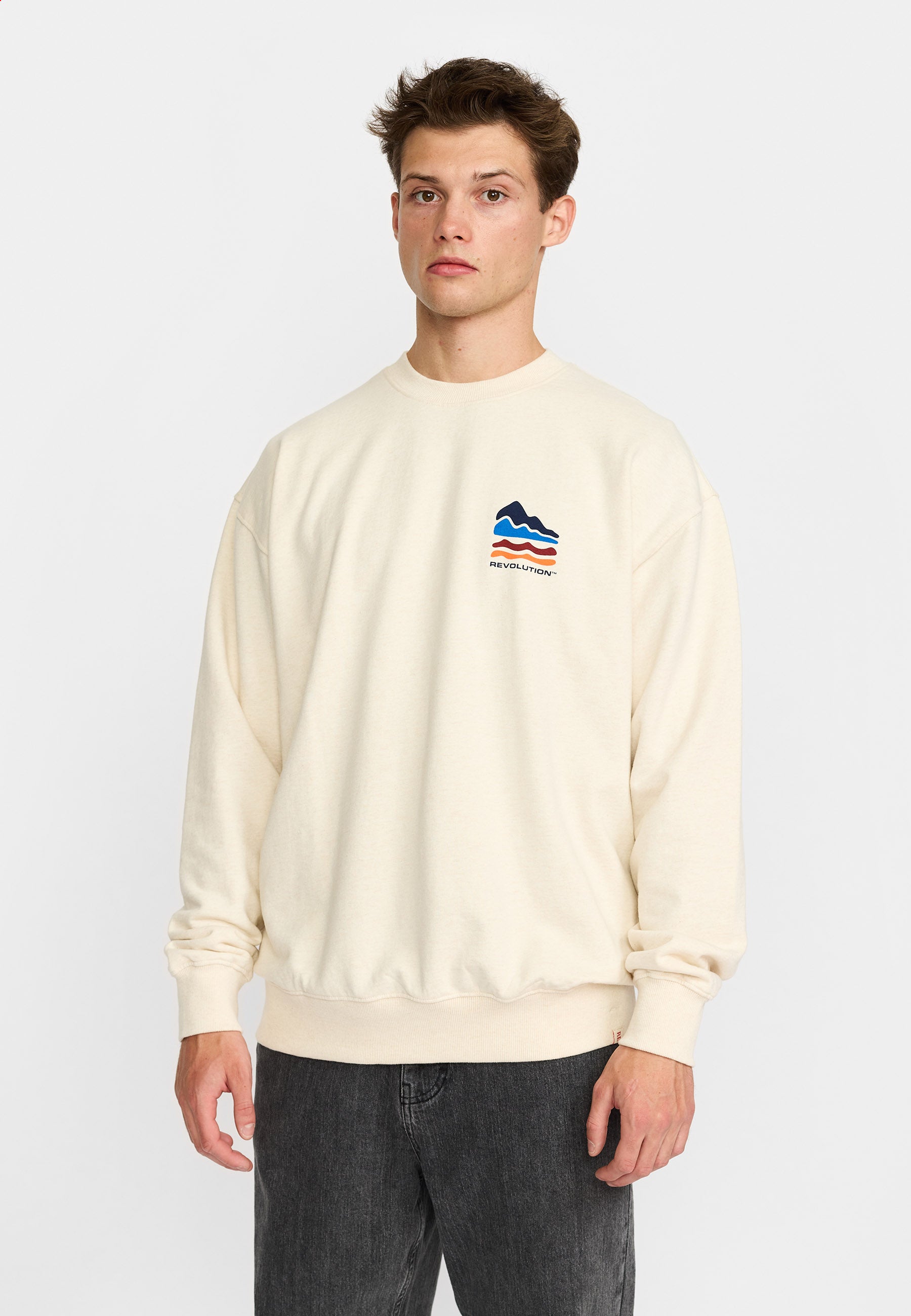 REVOLUTION - Printed Crewneck 2812 TER - TOP