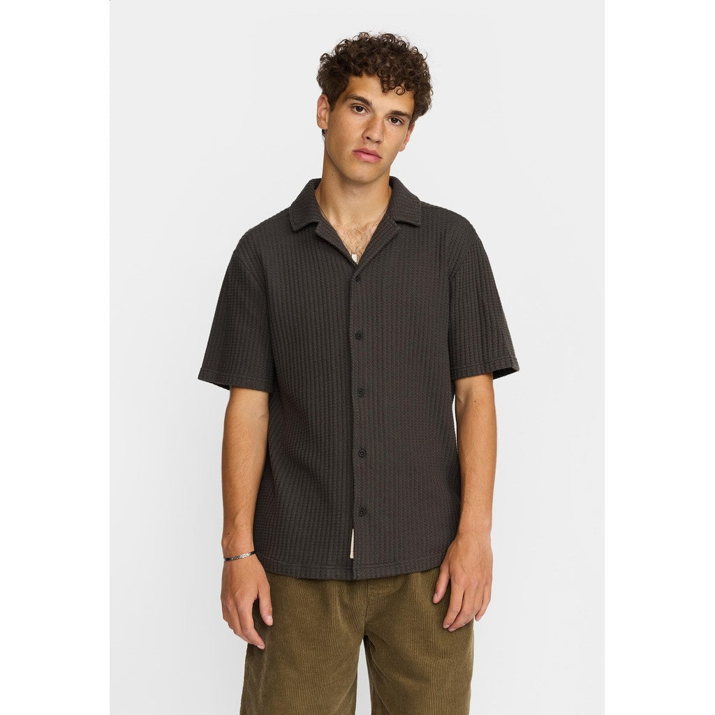 REVOLUTION - Short Sleeved Cuban Shirt 3234 - SHIRT