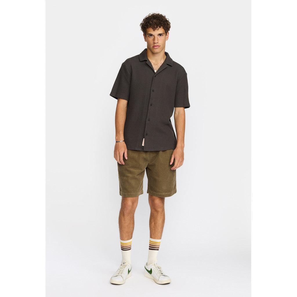 REVOLUTION - Short Sleeved Cuban Shirt 3234 - SHIRT