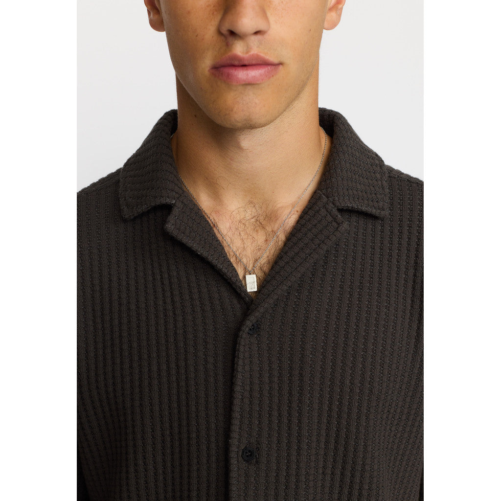 REVOLUTION - Short Sleeved Cuban Shirt 3234 - SHIRT