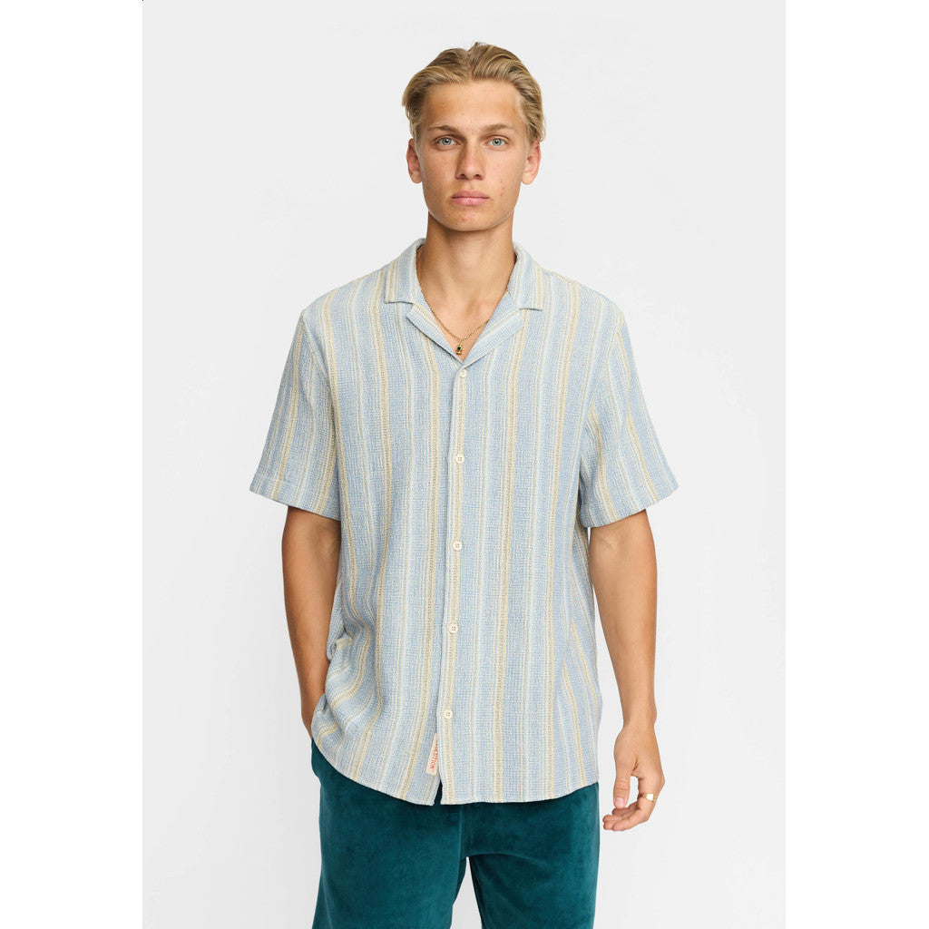 REVOLUTION - Short-Sleeved Cuban Shirt 3242 - SHIRT