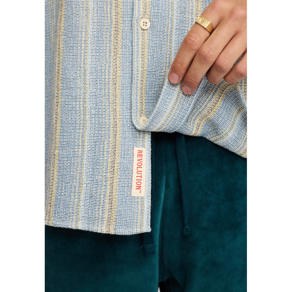 REVOLUTION - Short-Sleeved Cuban Shirt 3242 - SHIRT