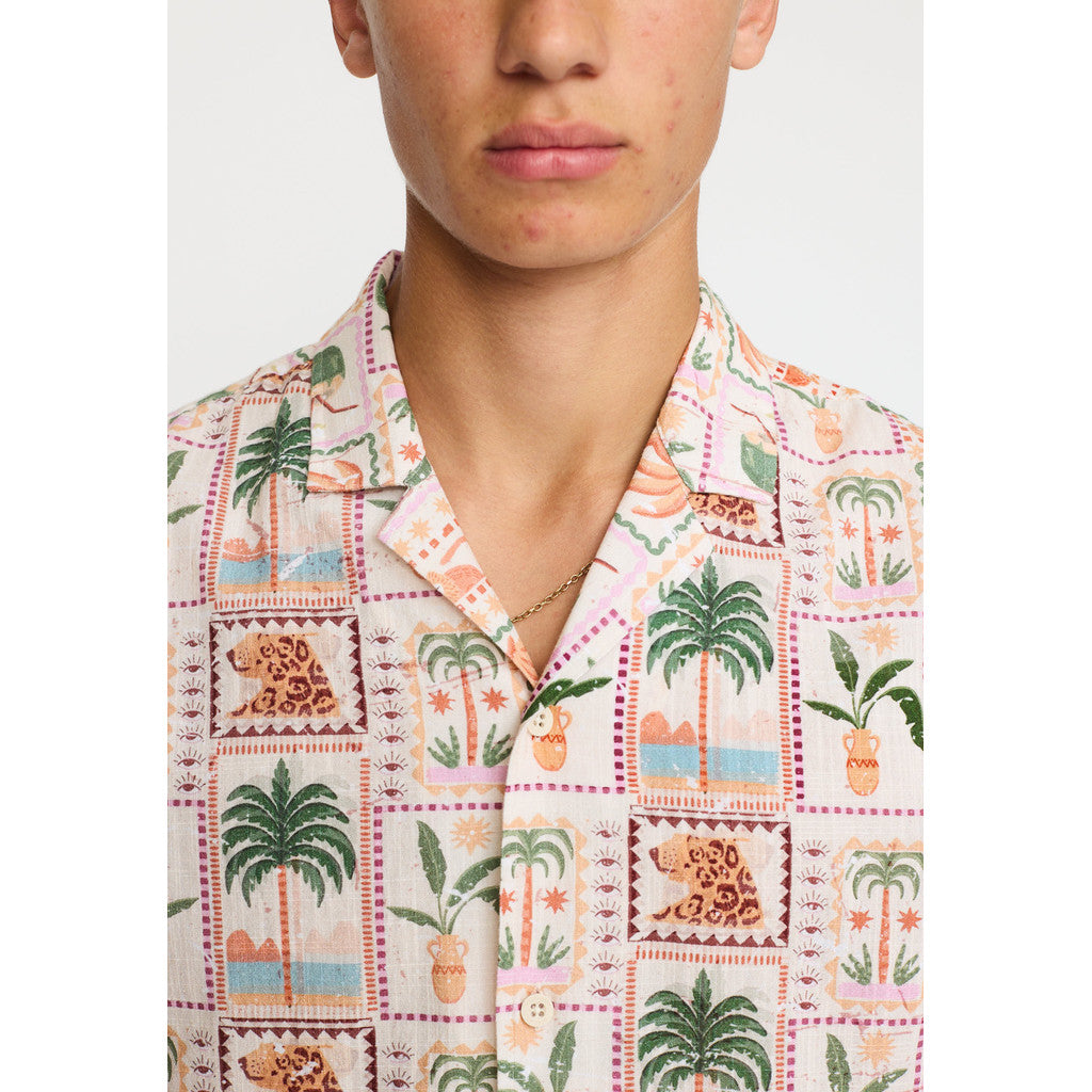 REVOLUTION - Short-sleeved Cuban Shirt 3247 - Shirt