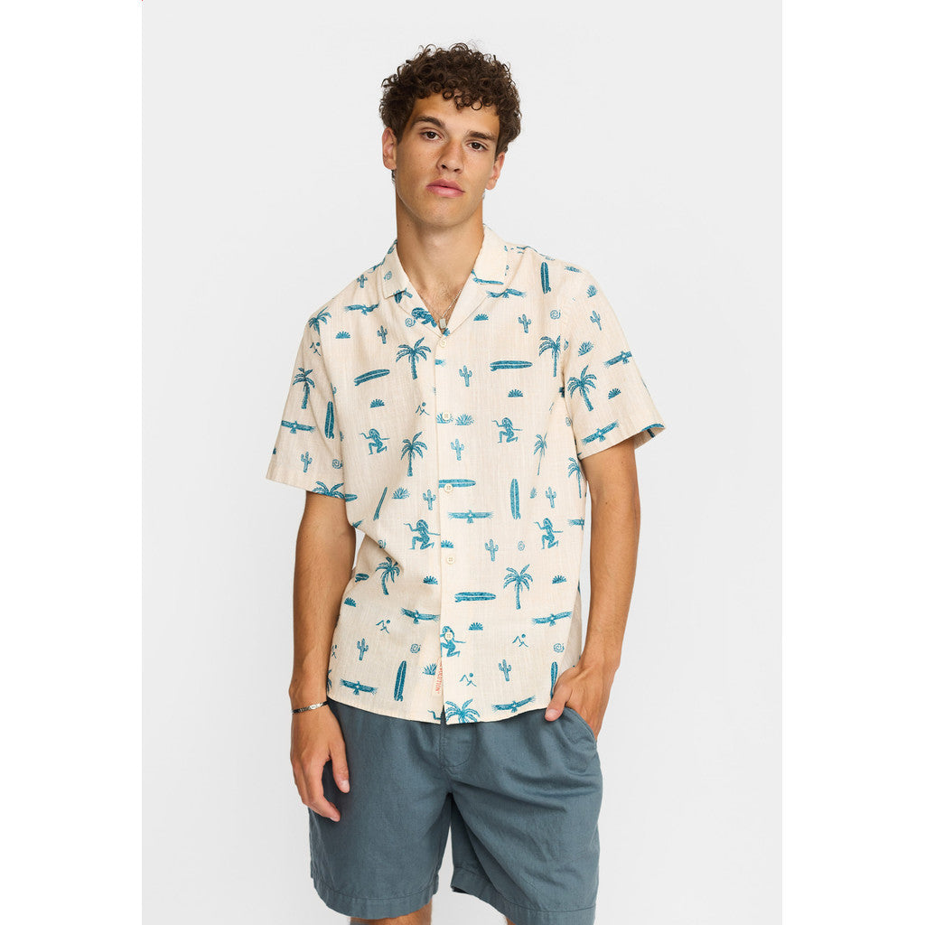 REVOLUTION - Short Sleeved Cuban Shirt 3250 - SHIRT