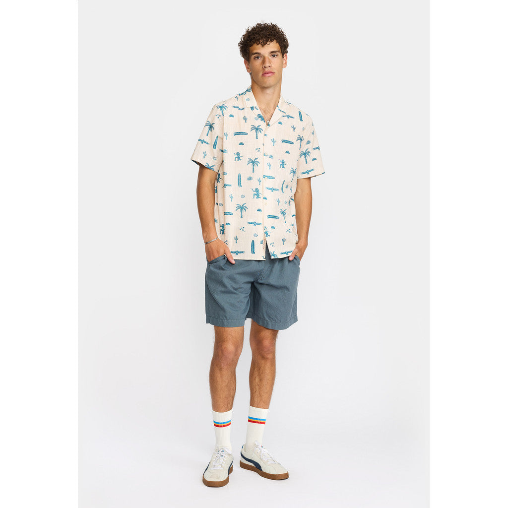 REVOLUTION - Short Sleeved Cuban Shirt 3250 - SHIRT