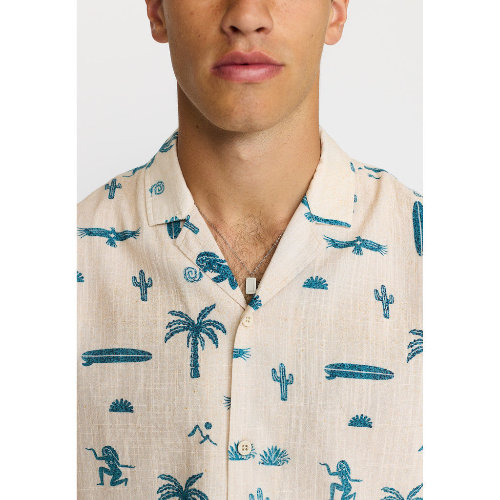 REVOLUTION - Short Sleeved Cuban Shirt 3250 - SHIRT