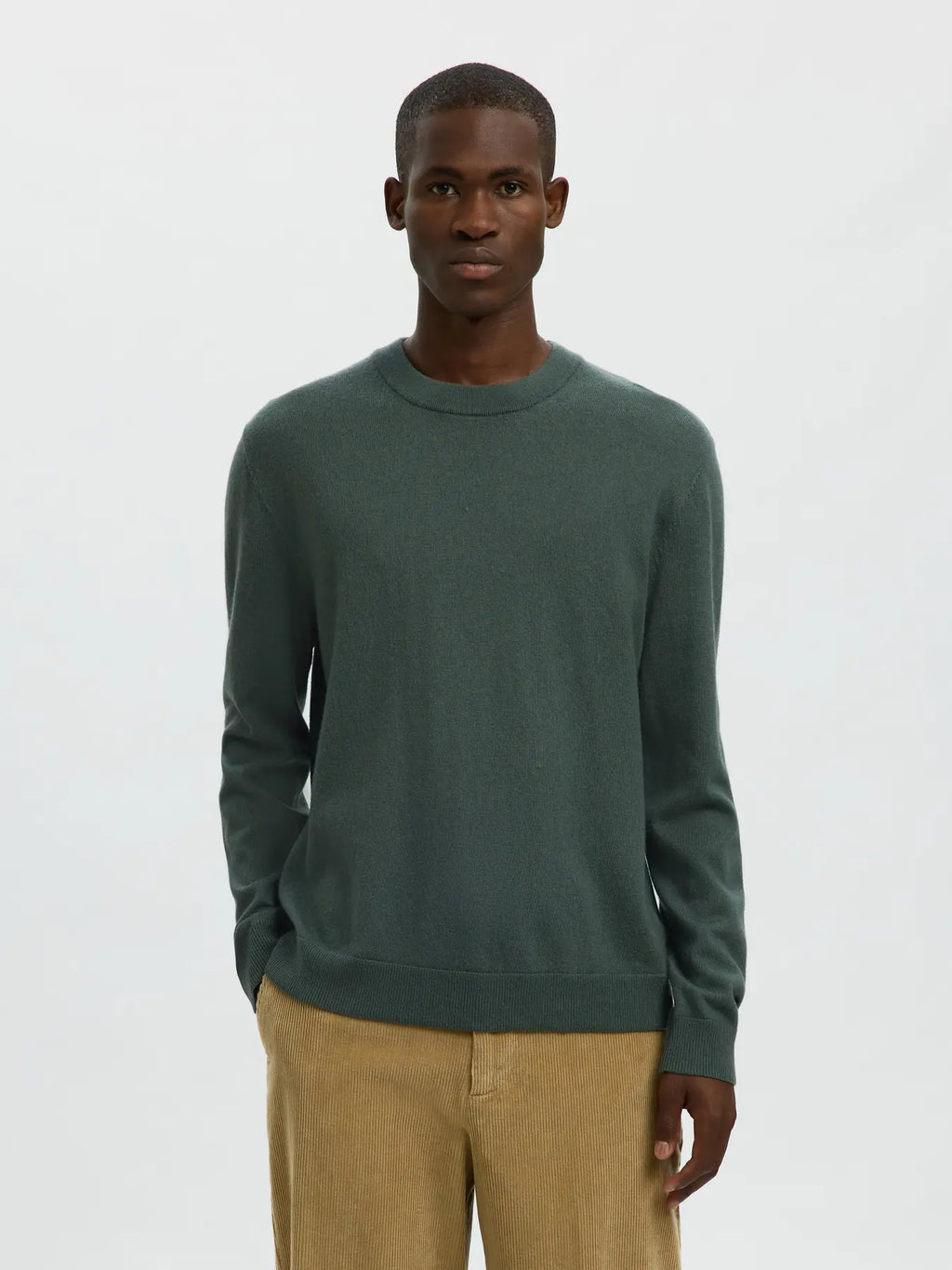 SELECTED - SLHTRAY Merino Brushed Relaxed Crew NOOS Top