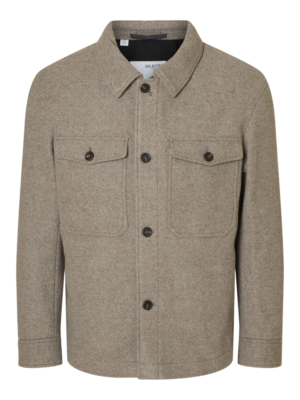 SLHMITCH WOOL BLEND SHACKET NOOS Outerwear