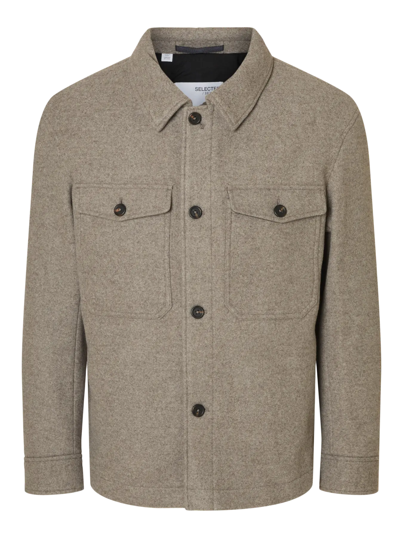 SLHMITCH WOOL BLEND SHACKET NOOS