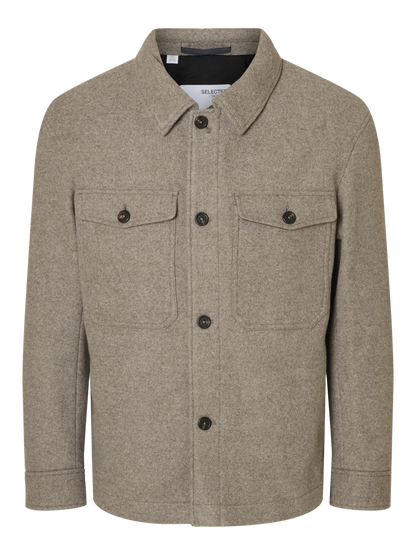 SLHMITCH WOOL BLEND SHACKET NOOS