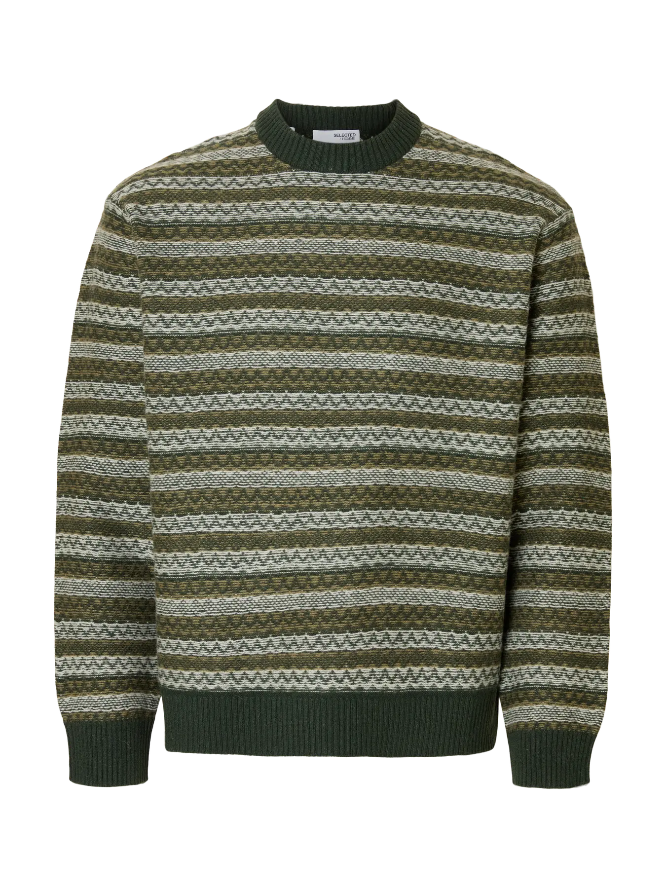 SELECTED - Slhrevy ls knit relaxed jac crew neck