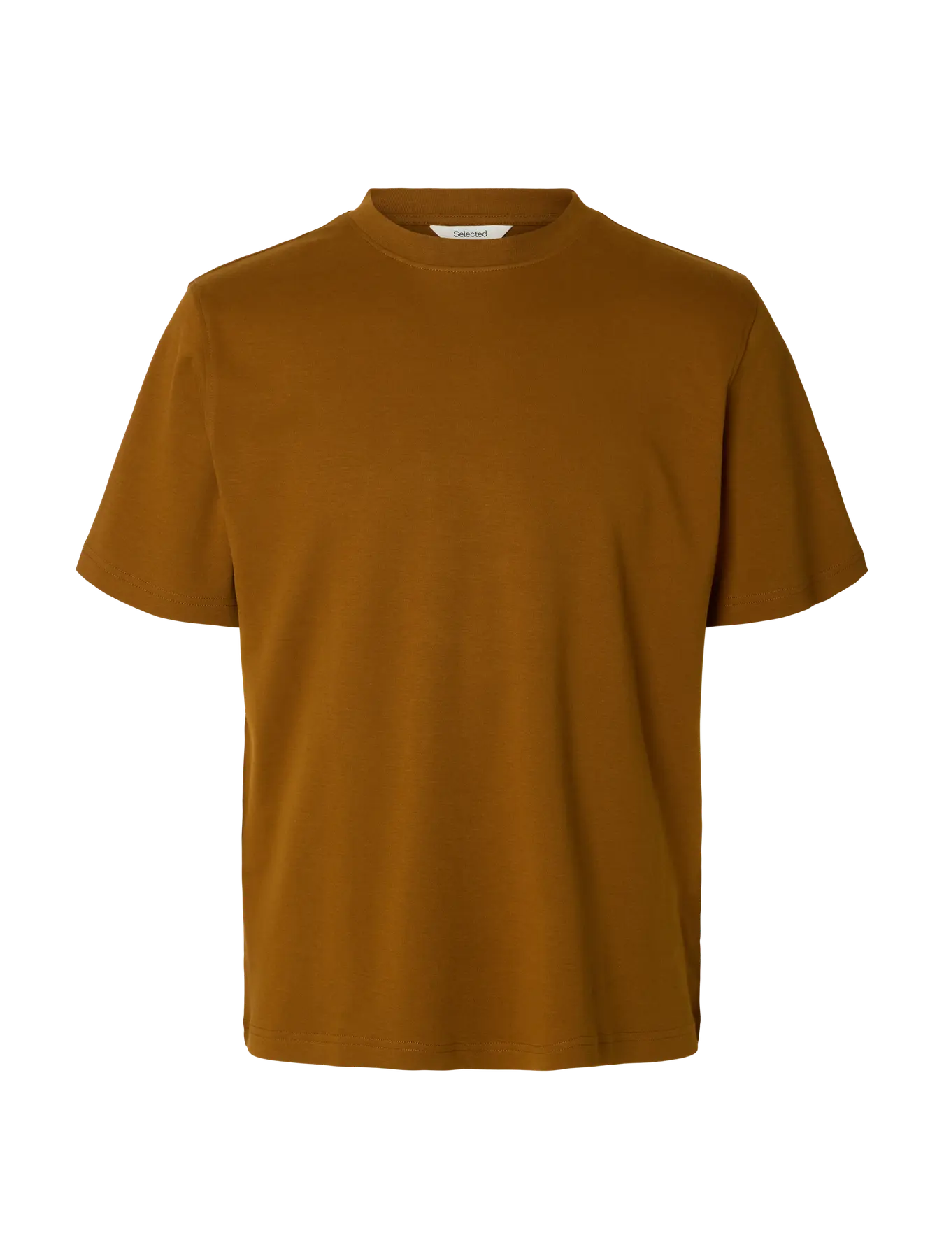 Selected- SLMTAJ MID WGT PEACH SS O-NECK TEE NOOS - T-shirt