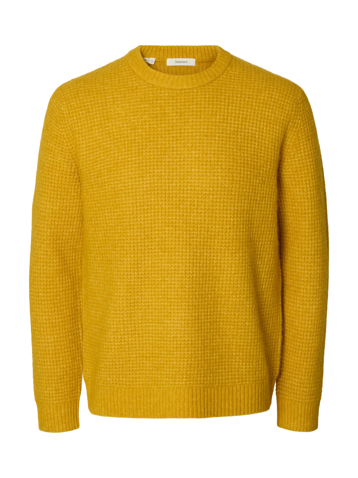 SELECTED - RAI LS KNIT WAFFLE CREW NECK - top