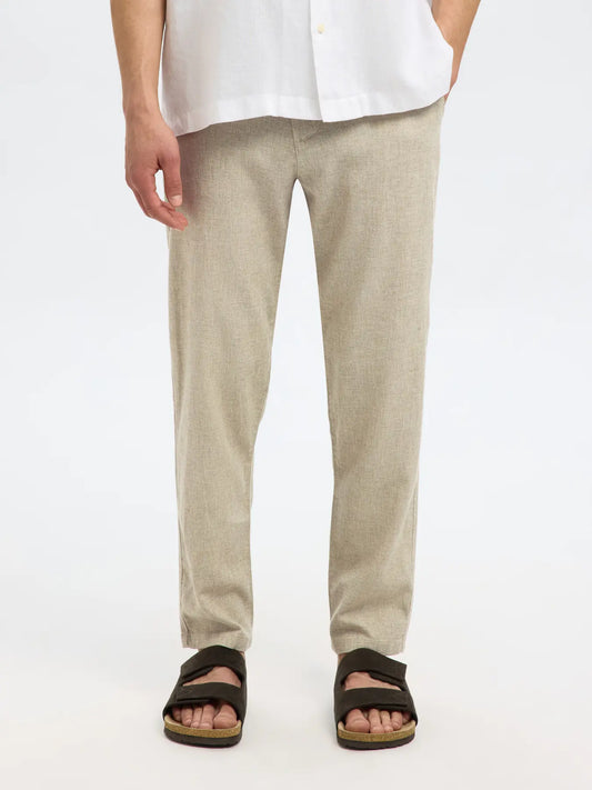 Selected - SLH172-slimtape brody linen pant noos