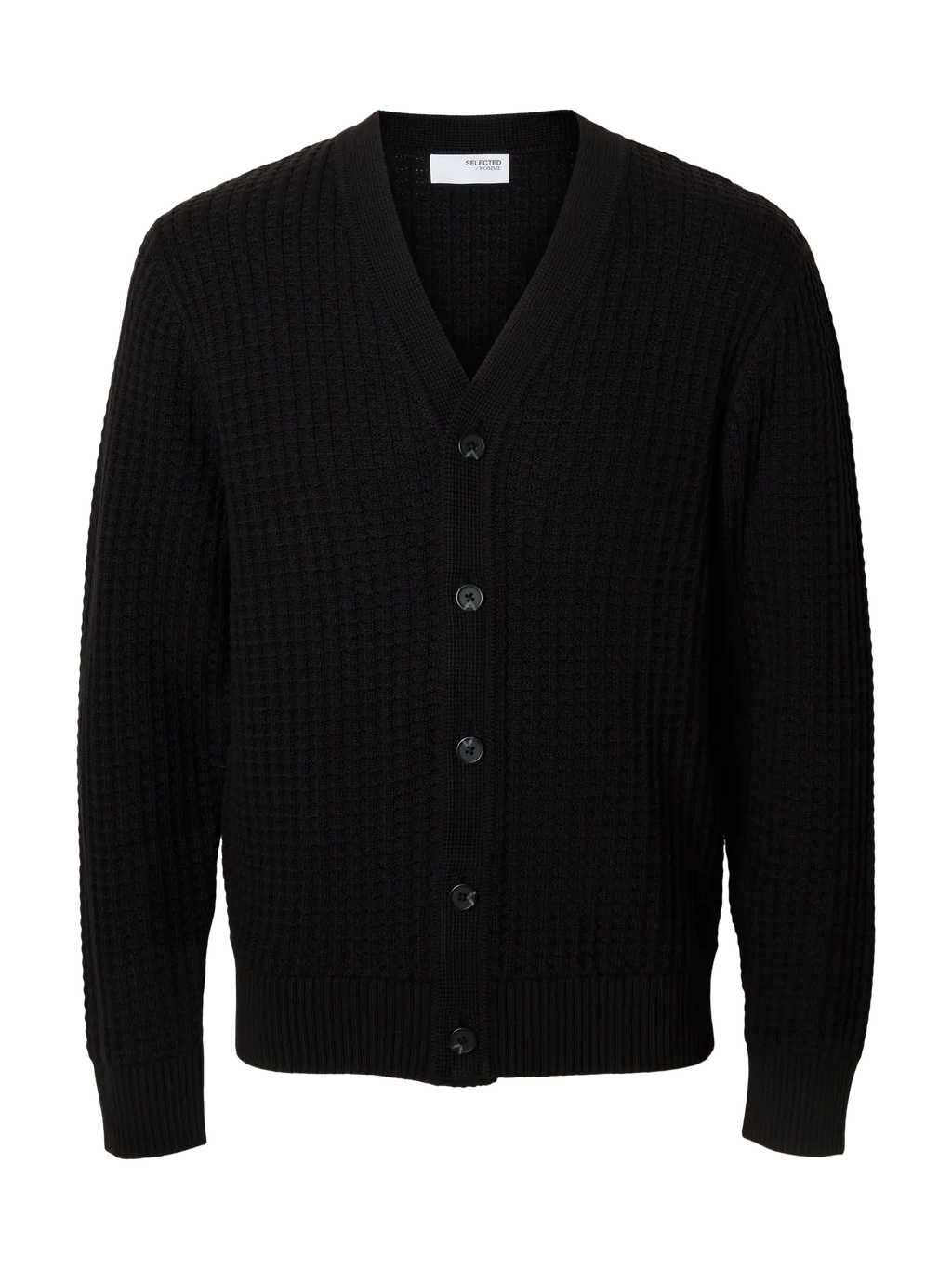 Selected - slhtom LS knit structure vneck cardigan - top