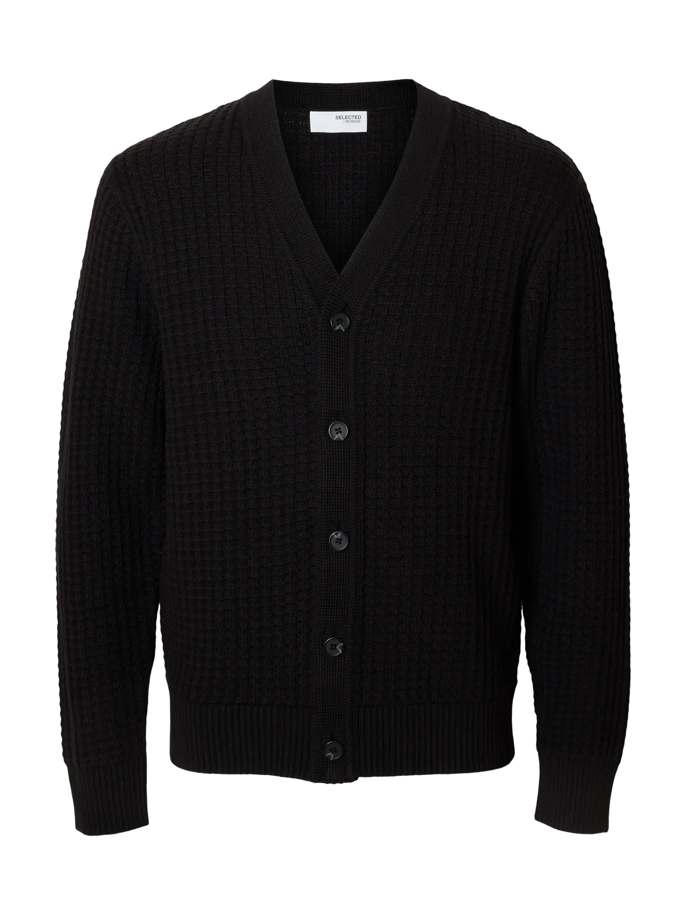 Selected - slhtom LS knit structure vneck cardigan - top