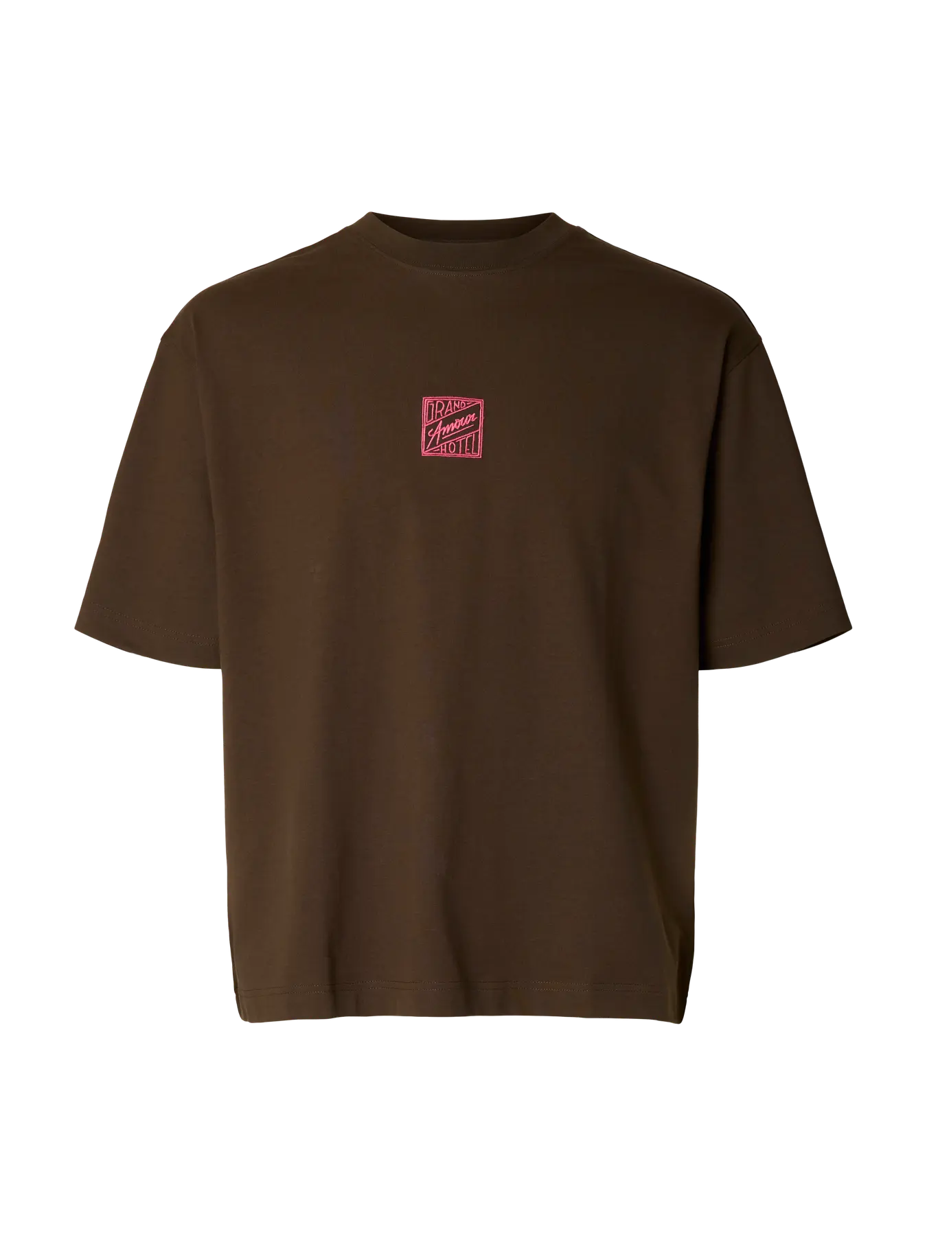 Selected- Slhrelaxbrock SS tee hotel amour - T-shirt