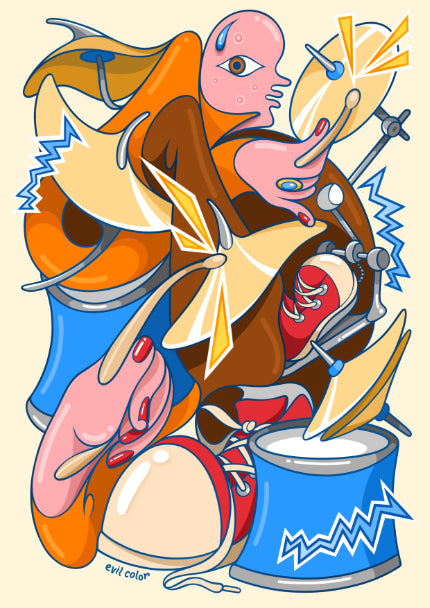 POSTER A2 - Evil Color ”Drums” EC6