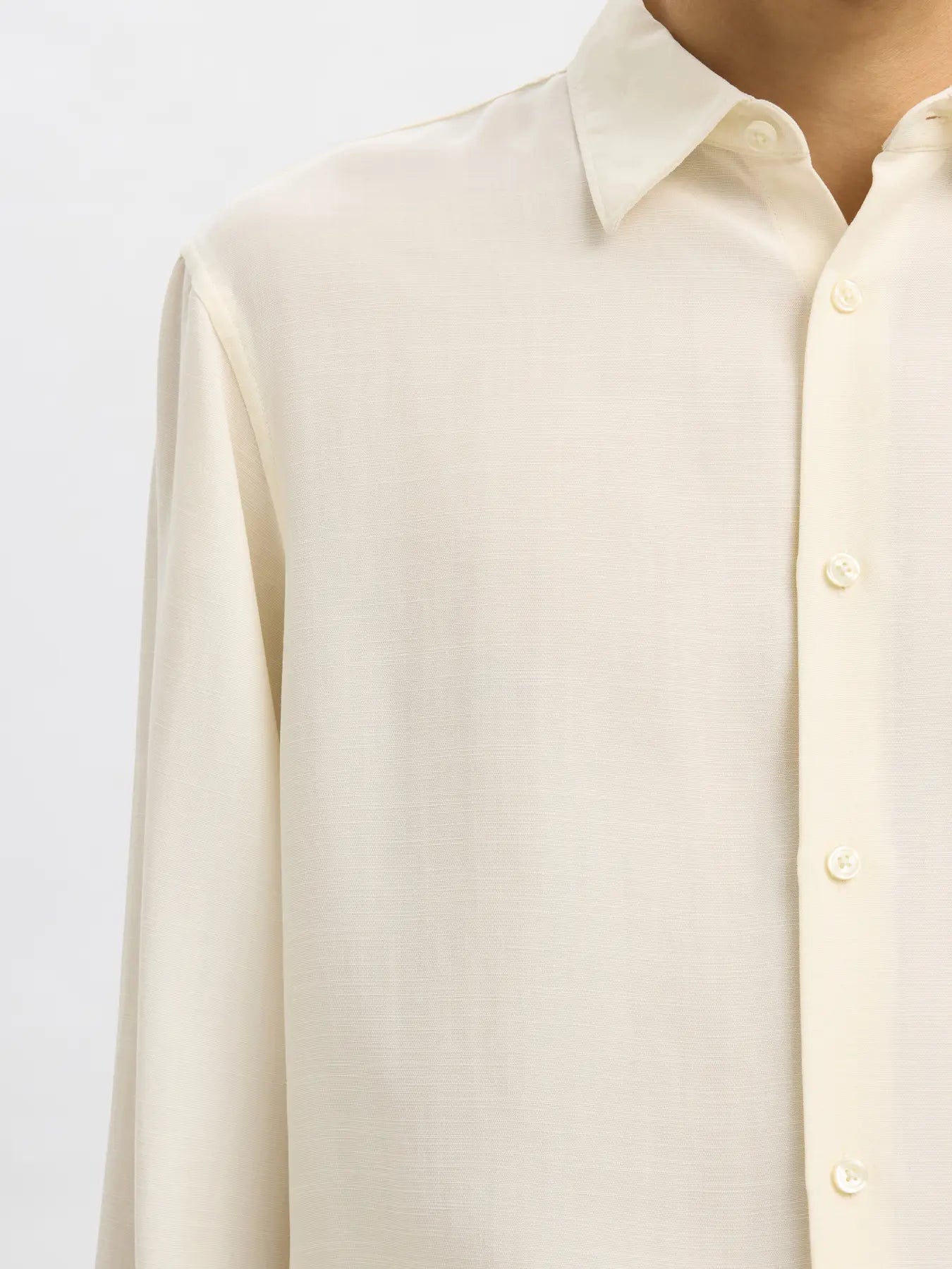 SELECTED - SLHRLXCHARLIE TENCEL SLUB LS SHIRT - Shirt