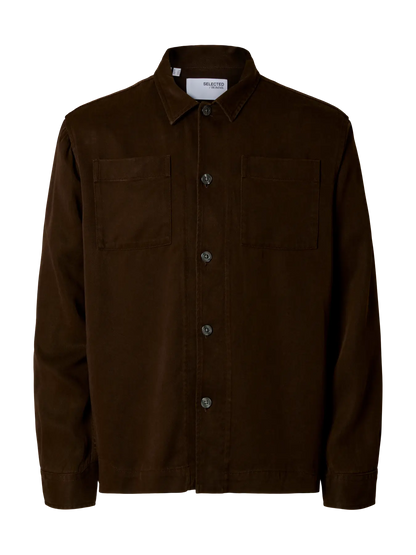 SELECTED - SLHREGMIO TENCEL OVERSHIRT