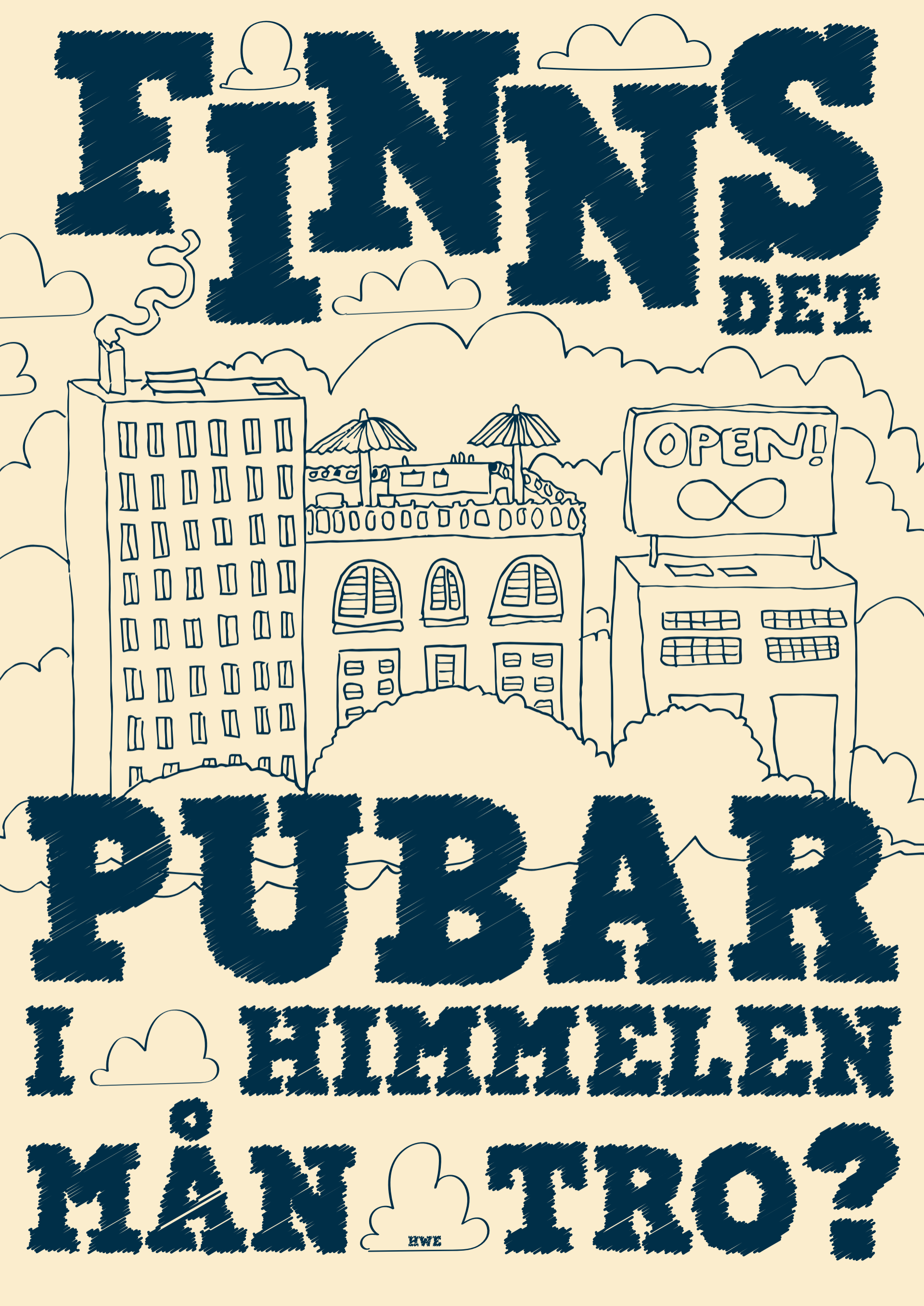 POSTER A2 - HANNA WADMAN ENRSTSON "PUBAR I HIMMELEN MÖRKBLÅ" HWE7