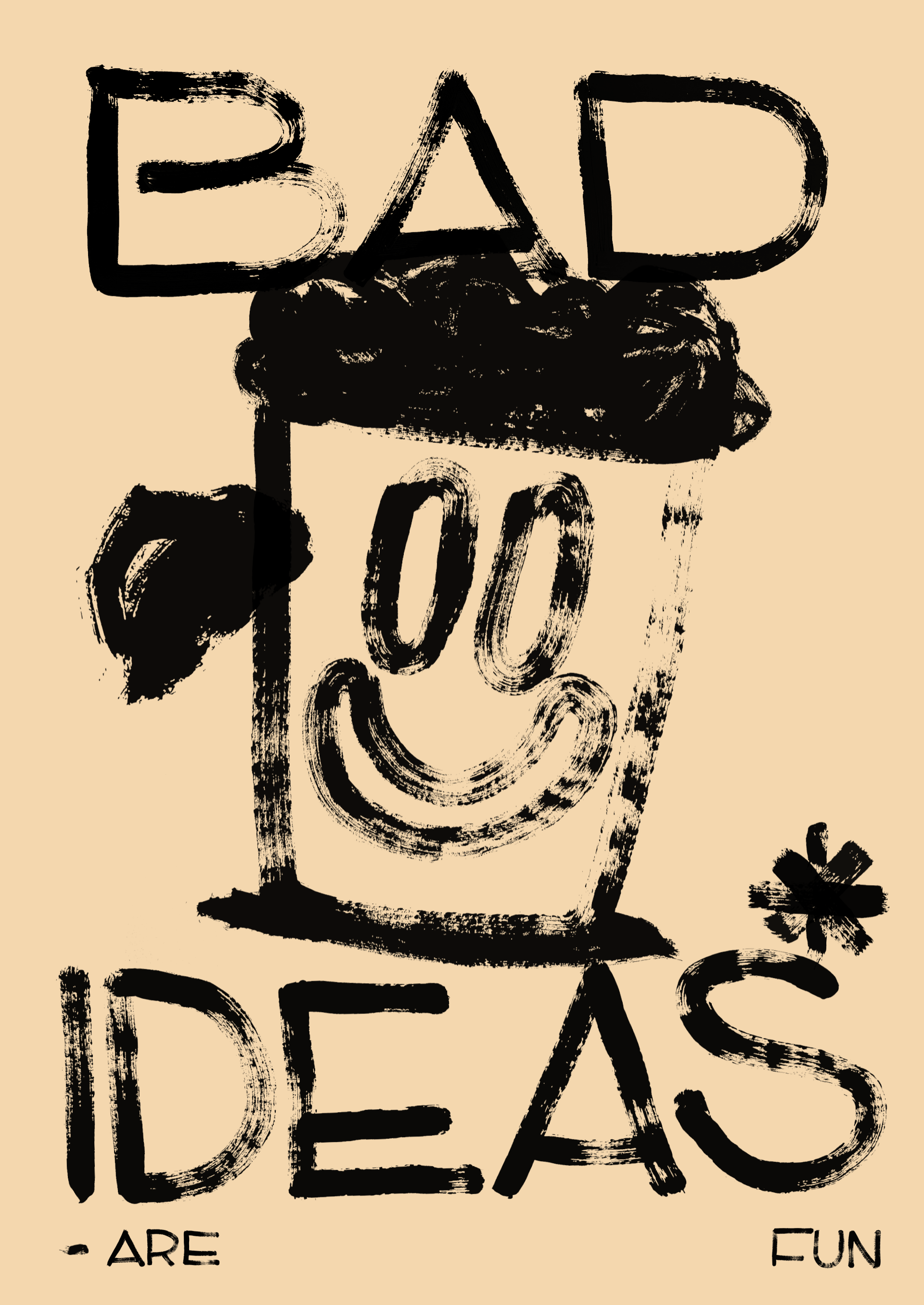 POSTER A2 - Jimmy Stolpe "Bad-Ideas-Beige" JS12