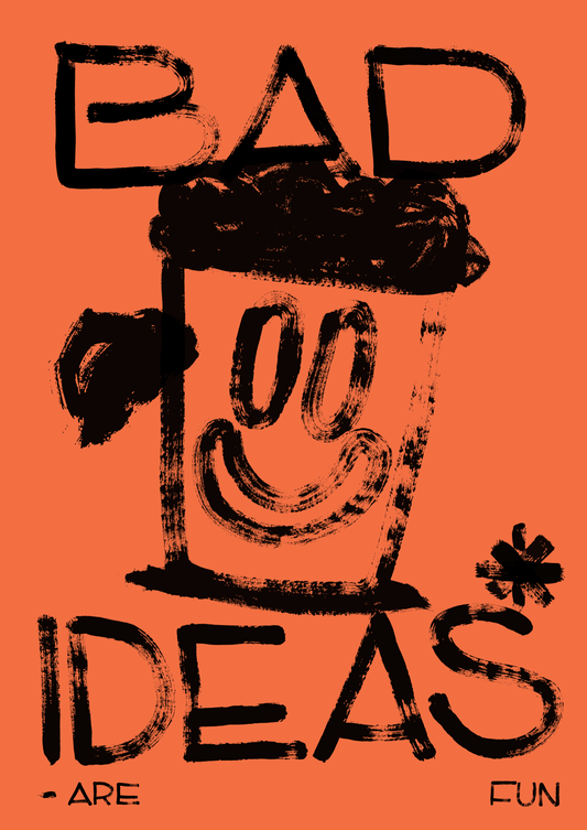 POSTER A2 - Jimmy Stolpe "Bad-Ideas-Orange" JS13