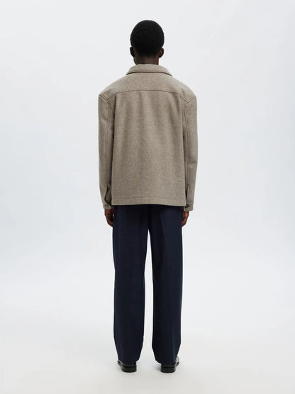 SLHMITCH WOOL BLEND SHACKET NOOS