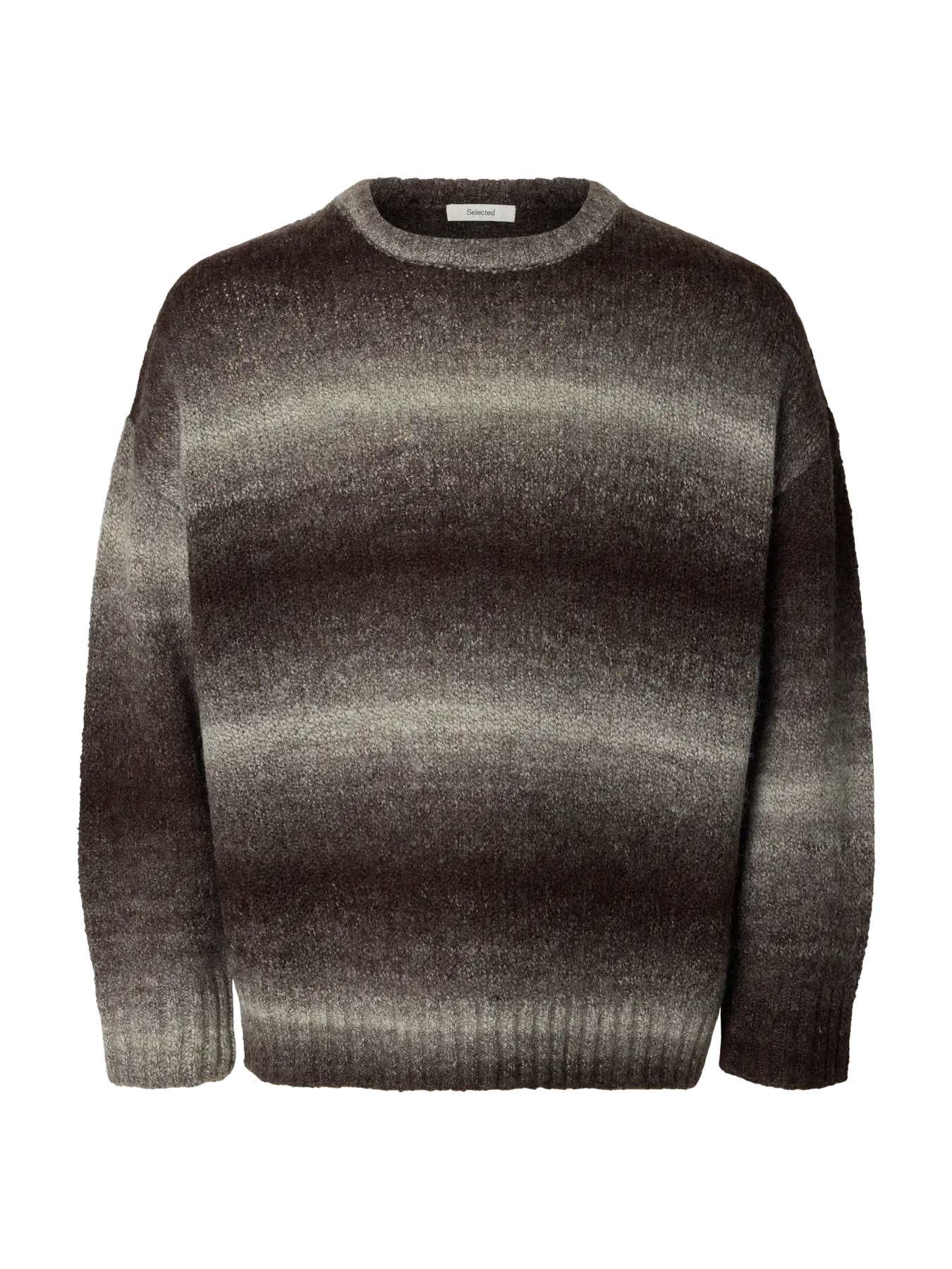 Selected - slhgaard boxy ls knit crew neck - top