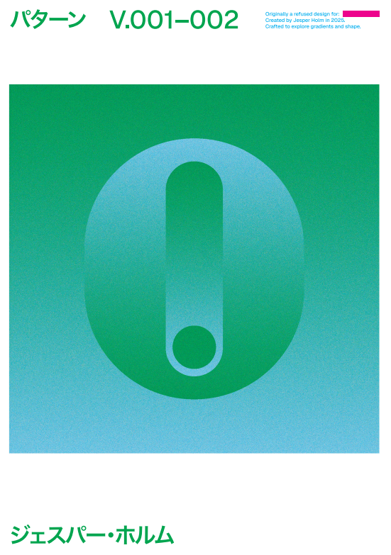 POSTER - Jesper Holm "V.001-002 Grön" JH2