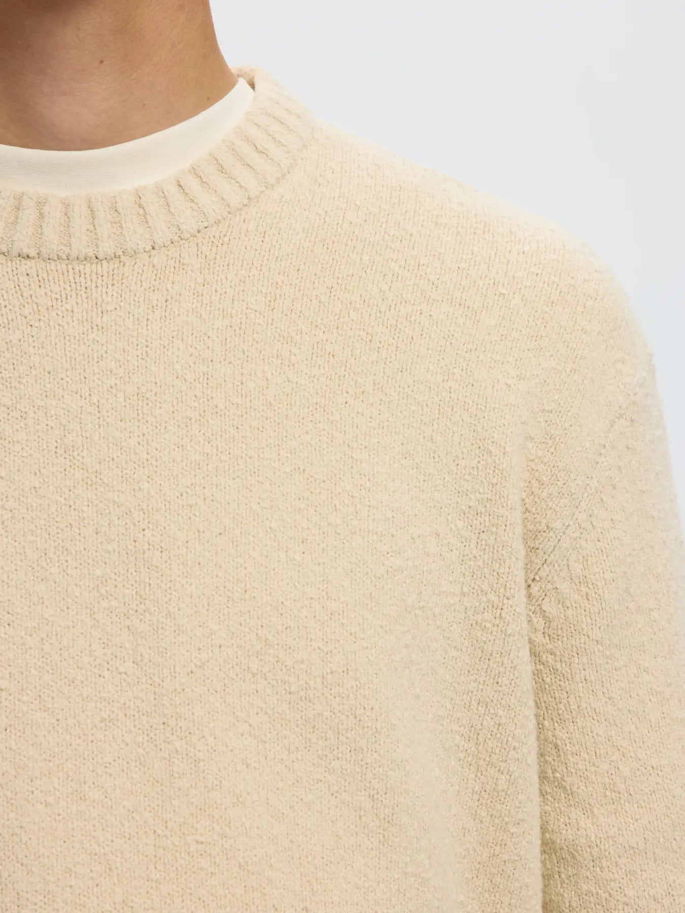 SELECTED - ALEX LS KNIT CREW NECK - Top