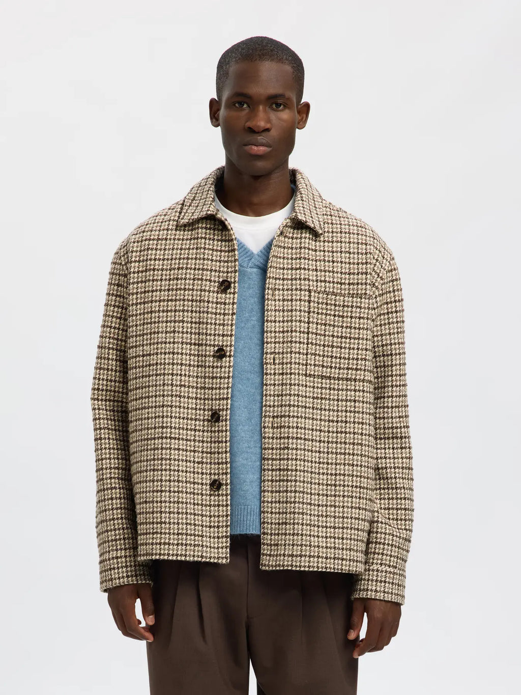 SELECTED - SLHREGARI WOOL BLEND NF Undyed Overshirt - Shirt