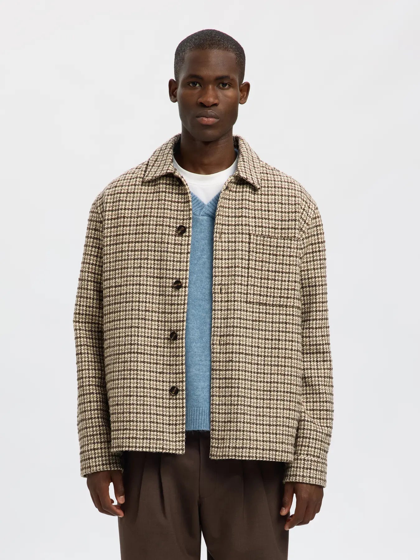 SELECTED - SLHREGARI WOOL BLEND NF Undyed Overshirt - Shirt