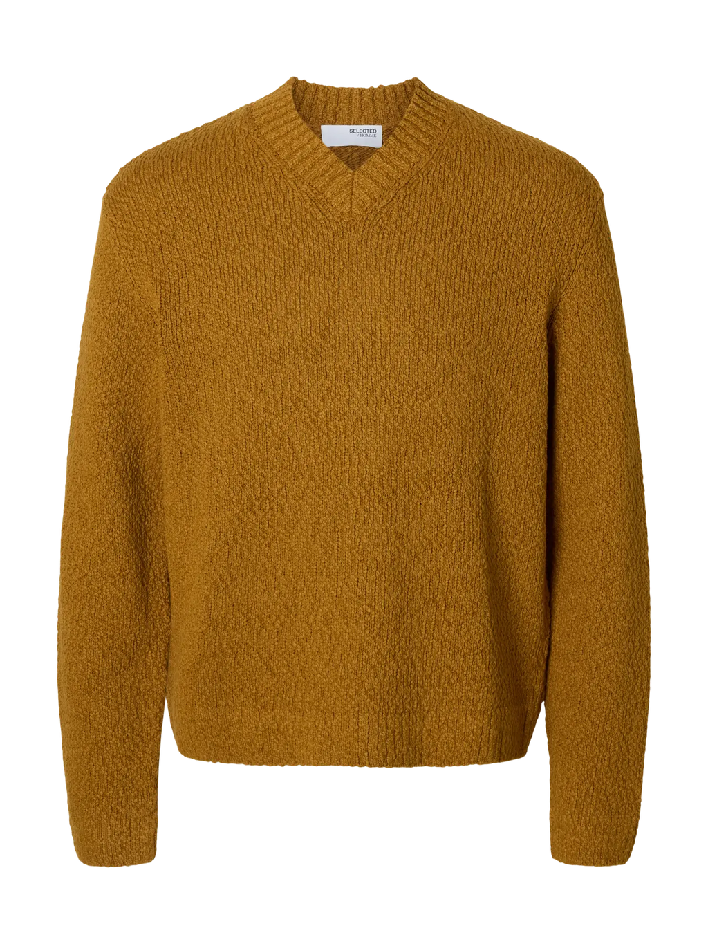 SELECTED - SLHANGUS LS knit Relaxed V-Neck - Top