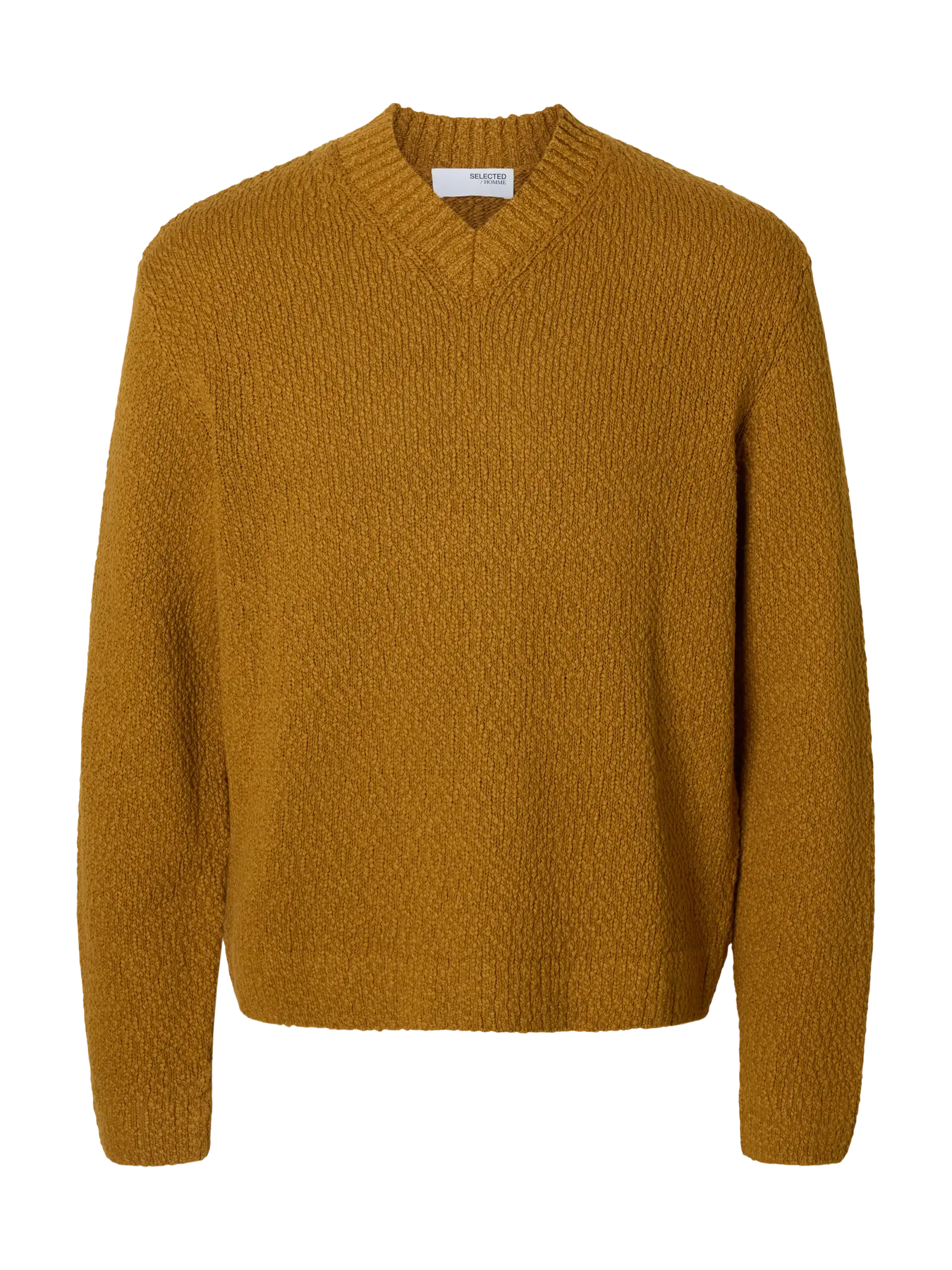 SELECTED - SLHANGUS LS knit Relaxed V-Neck - Top