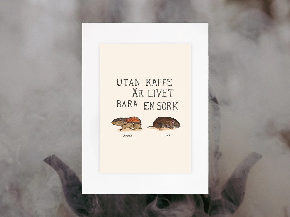 Lemmel - Poster ”Utan kaffe”